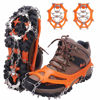Picture of WIN.MAX Crampons for Shoes, Traction Cleats Ice Snow Grips with 19 Stainless Steel Spikes, Shoe Talons Anti - Slip Boots Spikes for Walking, Jogging, Climbing and Hiking (Orange, XL)