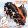 Picture of WIN.MAX Crampons for Shoes, Traction Cleats Ice Snow Grips with 19 Stainless Steel Spikes, Shoe Talons Anti - Slip Boots Spikes for Walking, Jogging, Climbing and Hiking (Orange, XL)