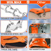 Picture of WIN.MAX Crampons for Shoes, Traction Cleats Ice Snow Grips with 19 Stainless Steel Spikes, Shoe Talons Anti - Slip Boots Spikes for Walking, Jogging, Climbing and Hiking (Orange, XL)
