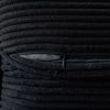 Picture of MIULEE Corduroy Pillow Covers with Splicing Set of 2 Super Soft Couch Pillow Covers Broadside Striped Decorative Textured Throw Pillows for Cushion Bed Livingroom 18 x 18 inch, Black