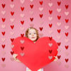 Picture of 80 Heart Garland Red & Pink- Valentines Day Decoration, Hanging Hearts, Valentines Day Banner, Hanging Valentines Garland, Valentine's Day Decorations, Large Heart Valentines（NO DIY）