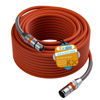 Picture of XLR to XLR Cable 100 Feet, Premium XLR Microphone Cable, Heavy Duty 22AWG OFC XLR Male to Female Cord, 3-Pin Shielded Mic Speaker Cable, Zinc Alloy Connectors, Metal Spring SR, Orange