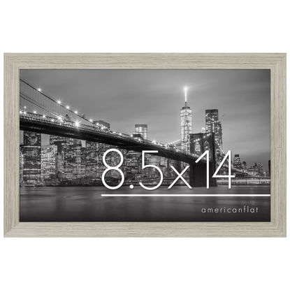 Picture of Americanflat 8.5x14 Picture Frame with Shatter-Resistant Glass - Gallery Style Frame with Engineered Wood - Signature Collection - Photo Frame for Wall Display - Driftwood