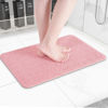 Picture of Hargiis Non-Slip Bathtub Mat, Anti Slip Shower Mat, Fast Drying Bathtub Mats, Foot Scrubber Mat, Anti Slip Mat for Tub, Floor, Bathroom, Kitchen, Home, Hotel (Pink 24"×16")