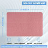 Picture of Hargiis Non-Slip Bathtub Mat, Anti Slip Shower Mat, Fast Drying Bathtub Mats, Foot Scrubber Mat, Anti Slip Mat for Tub, Floor, Bathroom, Kitchen, Home, Hotel (Pink 24"×16")