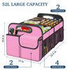 Picture of Femuar Car Trunk Organizer, Car Storage Organizer with Large Capacity Waterproof Collapsible Trunk Organizer for Car Suv/Jeep/Sedan (Pink, Standard)