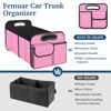 Picture of Femuar Car Trunk Organizer, Car Storage Organizer with Large Capacity Waterproof Collapsible Trunk Organizer for Car Suv/Jeep/Sedan (Pink, Standard)