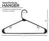 Picture of Utopia Home Plastic Hangers 50 Pack - Clothes Hanger with Hooks - Durable & Space Saving Coat Hanger - Heavy Duty Black Hangers - Skirt Hangers