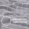 Picture of Homaxy 100% Cotton Terry Kitchen Towels(Mixed Color, 13 x 28 Inches), Checkered Designed, Soft and Super Absorbent Dish Towels, 4 Pack