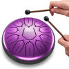 Picture of Steel Tongue Drum 6 Inch 11 Notes, LEKATO Steel Drum D Major Beginner Hand Drum Percussion for Musical Education Zen Meditation Yoga, Christmas Gift for Families/Friends