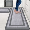 Picture of Mattitude Kitchen Mat [2 PCS] Cushioned 0.47 inch Non-Skid Waterproof Rugs Ergonomic Comfort Standing Mat for Floor, Office, Sink, Laundry, Gray and Gray