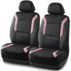 Picture of Skechers Memory Foam Car Seat Covers, Air Cool Mesh Thick Seat Covers, Two Front Car Seat Protector, Airbag Compatible, Automotive Comfort Protection for Most Cars, Vans,Trucks, SUVs,Pink