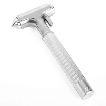 Picture of MOTORBUDDY Car Safety Hammer, Fireproof Metal Emergency Escape Hammer with Hard Alloy Head Window Breaker and Seat Belt Cutter, Aluminium Alloy Emergency Escape Tool for Car Accidents