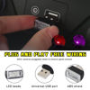 Picture of Augeny 4 PCS USB LED Car Interior Atmosphere Lamp, Plug-in USB Decor Night Light, Portable Auto Ambient Lighting Kit, Universal Vehicle Interior Accessories for Most Cars (2 Red+2 Purple)