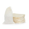 Picture of 25-Pack Small Cheesecloth Bags, 4x3 Inches, Natural Unbleached Muslin Drawstring Bags for Straining Herbs, Cheese, Coffee, Tea, Soup, Gravy, Broth, Stew, and Spices