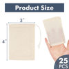 Picture of 25-Pack Small Cheesecloth Bags, 4x3 Inches, Natural Unbleached Muslin Drawstring Bags for Straining Herbs, Cheese, Coffee, Tea, Soup, Gravy, Broth, Stew, and Spices