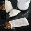 Picture of 25-Pack Small Cheesecloth Bags, 4x3 Inches, Natural Unbleached Muslin Drawstring Bags for Straining Herbs, Cheese, Coffee, Tea, Soup, Gravy, Broth, Stew, and Spices