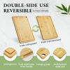 Picture of Keechee Wood Cutting Board for Kitchen - Reversible Bamboo Cutting Boards Gift Set of 3 with Juice Groove, Wooden Chopping Board for Meat, Fruit, Vegetables & Cheese (Pre Oiled, Natural)