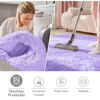 Picture of OLANLY Light Purple Round Rugs for Bedroom - Machine Washable, 4x4 Feet Circle Area Rugs for Living Room, Soft and Fluffy Shaggy Carpet for Teen Girls and Boys, Nursery Rooms, Home Decor Aesthetic