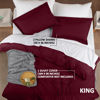 Picture of Utopia Bedding Duvet Cover King Size - 1 Duvet Cover with 2 Pillow Shams - 3 Pieces Bedding Duvet Cover with Zipper Closure - Soft Brushed Microfiber, 104 X 90 Inches (King, Burgundy)