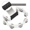 Picture of EastRock Tambourine,Metal Jingles Hand Held Percussion-Half Moon Tambourine for Kids, Adults, KTV, Party WHITE