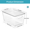 Picture of Vtopmart 4 Pack Clear Stackable Storage Bins with Lids, Large Plastic Containers with Handle for Pantry Organizer and Storage,Perfect for Kitchen,Fridge,Cabinet, Closet,Bathroom Organization
