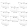 Picture of Vtopmart 8 Pack Clear Stackable Storage Bins with Lids,XLarge Plastic Containers with Handle for Pantry Organizer and Storage,Perfect for Kitchen,Fridge,Cabinet, Closet,Bathroom Organization