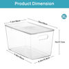 Picture of Vtopmart 8 Pack Clear Stackable Storage Bins with Lids,XLarge Plastic Containers with Handle for Pantry Organizer and Storage,Perfect for Kitchen,Fridge,Cabinet, Closet,Bathroom Organization