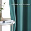 Picture of NICETOWN Blackout Curtains for Kids Room - Triple Weave Microfiber Home Thermal Insulated Solid Ring Top Blackout Panels/Drapes for Bedroom(Sea Teal, Set of 2, 52 x 63 Inch)