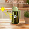 Picture of YARRAMATE 16oz/470ml Light-Blocking Dark Oil Sprayer for Cooking, 2 in 1 Olive Oil Dispenser Bottle for Kitchen, Premium Dark Green Glass Oil Bottle, Food-Grade Oil Mister for Air Fryer, BBQ (Green)