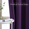 Picture of NICETOWN 72 inches Bedroom Curtains Panels - Functional Blackout Curtains/Panels for Bedroom, Thermal Insulated, Privacy Assured (Set of 2, 52 x 72 inches in Royal Purple)