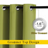 Picture of NICETOWN Green Blackout Draperies Curtains - Window Treatment Thermal Insulated Solid Grommet Blackout Curtains/Drapes for Bedroom (Set of 2 Panels, 52 by 72 Inch, Fresh Green)