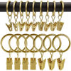 Picture of AMZSEVEN 100 Pack Metal Curtain Rings with Clips, Curtain Hangers Clips, Drapery Clips with Rings, Drapes Rings 1 in Interior Diameter, Fits Diameter 5/8 in Curtain Rod, Gold Color