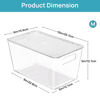 Picture of Vtopmart 6 Pack Clear Stackable Storage Bins with Lids, Medium Plastic Containers with Handle for Pantry Organizer and Storage,Perfect for Kitchen,Fridge,Cabinet, Closet,Bathroom Organization