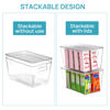Picture of Vtopmart 6 Pack Clear Stackable Storage Bins with Lids, Medium Plastic Containers with Handle for Pantry Organizer and Storage,Perfect for Kitchen,Fridge,Cabinet, Closet,Bathroom Organization