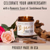 Picture of 10 Year Anniversary Gifts for Wife - '10 Years Together' Candle, w/Sandalwood Rose - infused w/Essential Oils I 10th Anniversary Gifts for Her I 50Hr Burn, Made in USA