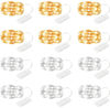 Picture of Brightown 12 Pack Led Fairy Lights Battery Operated String Lights Waterproof Silver Wire 7 Feet 20 Led Firefly Starry Moon Lights for DIY Wedding Party Bedroom