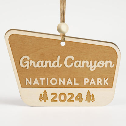 Picture of Wood National Park Ornaments, Grand Canyon Park Ornament, USA National Park Gifts for Travelers, Adventurers, Christmas National Parks Decor for Christmas Tree, 2024 Keepsake, Gifts for Hiking Lovers