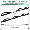 Picture of Abiarst Stretching Strap Yoga Straps for Physical Therapy, 10 Loops Non-Elastic Stretch Strap for Pilates, Flexibility, Exercise, Stretch Band for Women & Men (Black)