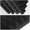 Picture of Acoustic Panels - 12 Pack Set 12x12x2 Inches Black Pyramid Acoustic Foam, Fire-Proofed Soundproof Wall Panels, 25kg/cbm Sound Proof Foam Panels ， Sound Panels for Recording Studio and Music Room