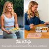 Picture of Bentgo 20-Piece Lightweight, Durable, Reusable BPA-Free 3-Compartment Containers - Microwave, Freezer, Dishwasher Safe - Stone Gray