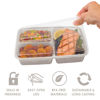 Picture of Bentgo 20-Piece Lightweight, Durable, Reusable BPA-Free 3-Compartment Containers - Microwave, Freezer, Dishwasher Safe - Stone Gray
