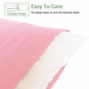 Picture of NTBAY Standard Pillowcase Set - 2 Pack Brushed Microfiber 20x26 Pillowcases - Soft, Wrinkle-Free, Fade-Resistant, Stain-Resistant, Pink Pillowcases with Envelope Closure - 20x26 Inches, Pink