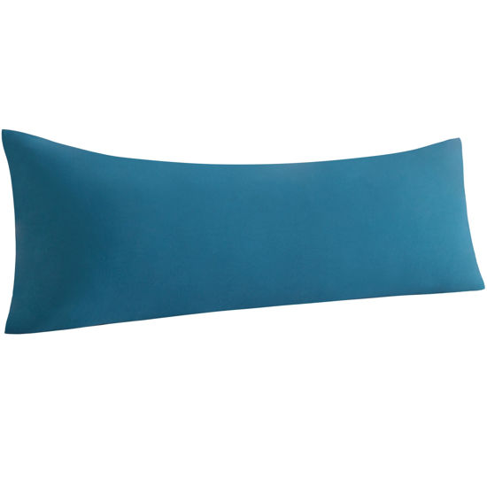 Picture of NTBAY Body Pillowcase, 20x54 inches, Teal Blue, Brushed Microfiber, Envelope Closure, Ultra Soft, 1800 Thread Count, Machine Wash, 1 Set
