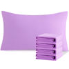 Picture of NTBAY Queen Pillowcase Set - 4 Pack Brushed Microfiber 20x30 Pillowcases - Soft, Wrinkle-Free, Fade-Resistant, Stain-Resistant, Light Purple Pillowcases with Envelope Closure - 20x30 Inches