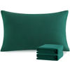 Picture of NTBAY Standard Pillowcase Set - 2 Pack Brushed Microfiber 20x26 Pillowcases - Soft, Wrinkle-Free, Fade-Resistant, Stain-Resistant, Dark Green Pillowcases with Envelope Closure - 20x26 Inches