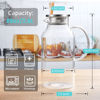 Picture of 2.6 Liter 88 oz Glass Pitcher with Lid and Spout, Bivvclaz Glass Water Pitcher for Fridge, Glass Carafe for Hot/Cold Water, Iced Tea Pitcher, Large Pitcher for Coffee, Juice and Homemade Beverage