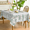 Picture of Horaldaily Easter Tablecloth 60×60 Inch, Spring Bunnies Eucalyptus Washable Table Cover for Party Picnic Dinner Decor