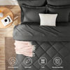 Picture of CozyLux Twin Bed in a Bag Comforter Set with Sheets 5-Pieces for Girls and Boys Dark Grey All Season Bedding Sets with Comforter, Pillow Sham, Flat Sheet, Fitted Sheet and Pillowcase