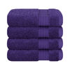 Picture of Cotton Paradise 100% Cotton Turkish Washcloths for Bathroom, 4 Piece Soft Absorbent Small Hand Face Towels Wash Rags for Body, Purple Wash Cloths